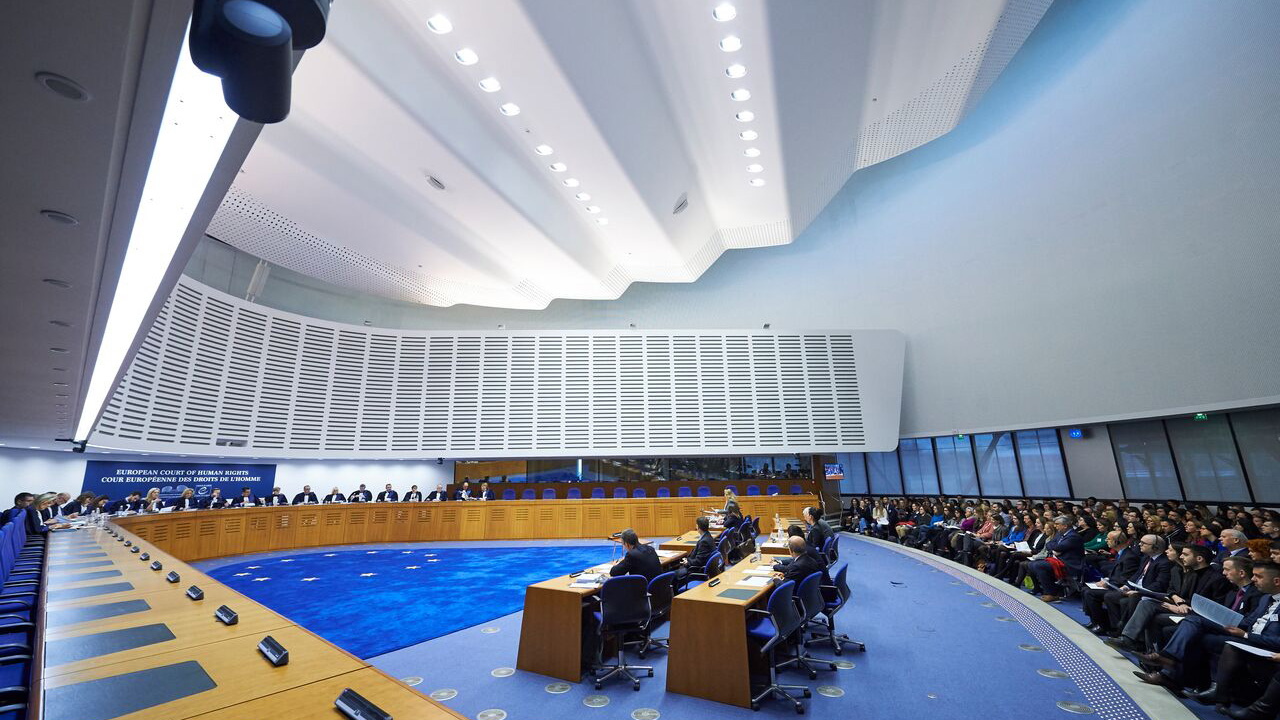 Main hearing room of the Human Rights building