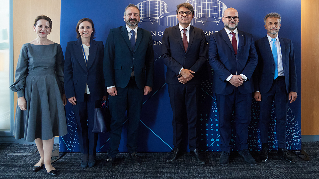 Official visit by Luca Beccari, Minister of Foreign Affairs, Political Affairs, International Economic Cooperation and Digital Transition of San Marino, and Stefano Canti, Minister of Justice, Welfare and Family of San Marino, to the ECHR - 04/06/2026